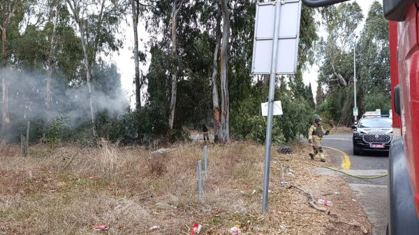 כטב"מ מלבנון נפל בשטח פתוח בגליל המערבי, שריפה פרצה במקום