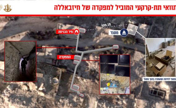 תיעוד: כוחות צה"ל השמידו מפקדה תת קרקעית של חיזבאללה