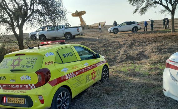 מטוס התרסק סמוך לקיבוץ שובל, הטייס נפצע באורח קשה