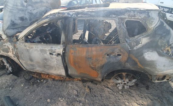 ישראלי נפצע בינוני בשריפת רכב בבקעת הירדן