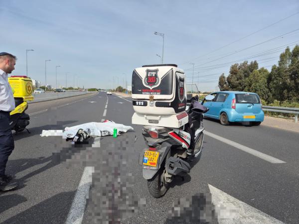 תאונה קטלנית: רוכב אופנוע בן 70 נהרג בנס ציונה