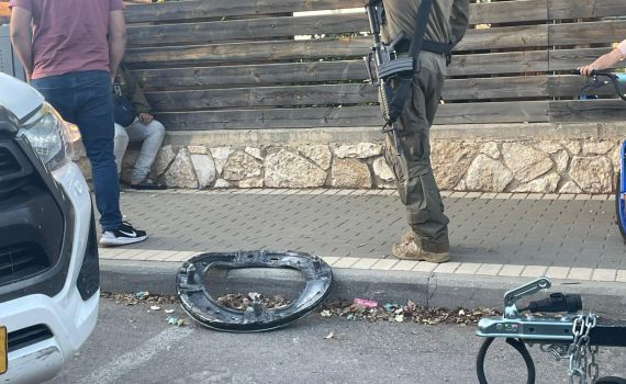 הירי מתימן: המשטרה טיפלה בזירת נפילה של יירוט בירושלים