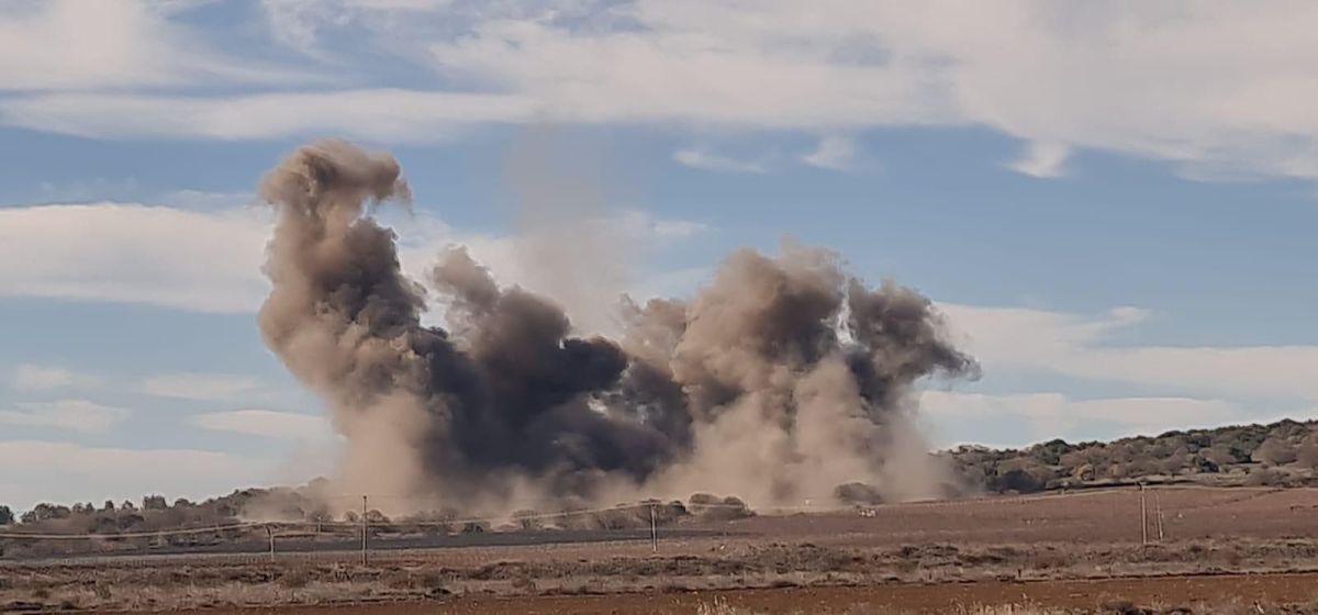 צפו: בסדרת פיצוצים נוקה שדה מוקשים ברמת הגולן