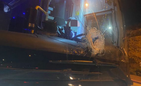 מחבלים יידו אבנים ופצעו קל גבר בן 26