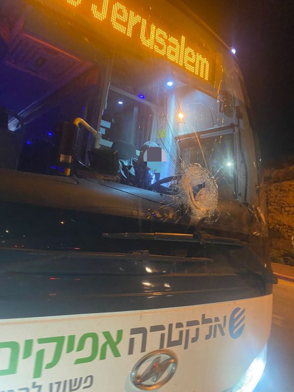 מחבלים יידו אבנים ופצעו קל גבר בן 26