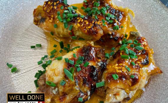 כנפיים בתנור ברוטב צ'ילי ושום; המתכון שחיפשתם לשבת חורפית