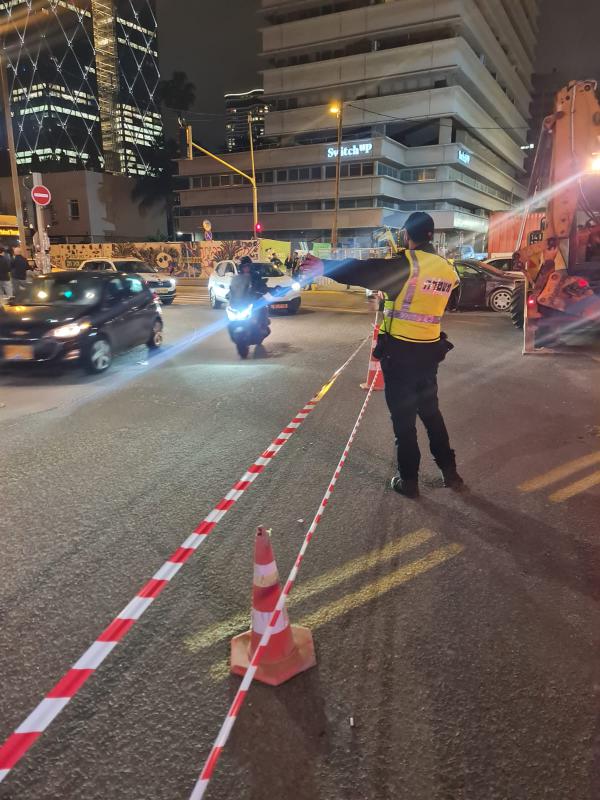 בולען נפער בסמוך לאזור העבודות ברכבת הקלה