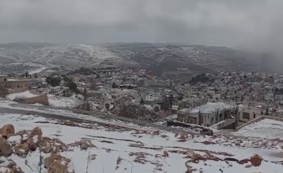 הצפון שוב נצבע בלבן: שלג כיסה את מג'דל שמס שלמרגלות החרמון