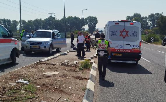 פיגוע משולב בצומת התשבי: בן 75 נרצח; בן 20 פצוע קשה