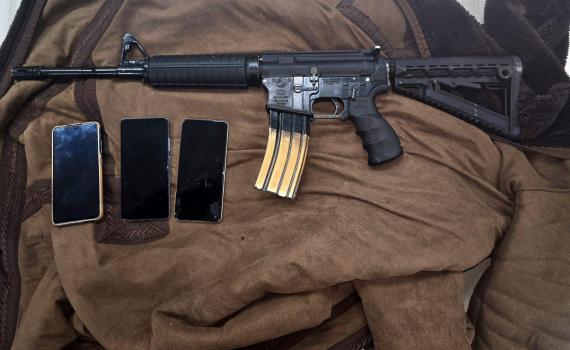 שני פלסטינים נעצרו בצומת כרמל עם M16 ומחסנית מלאה