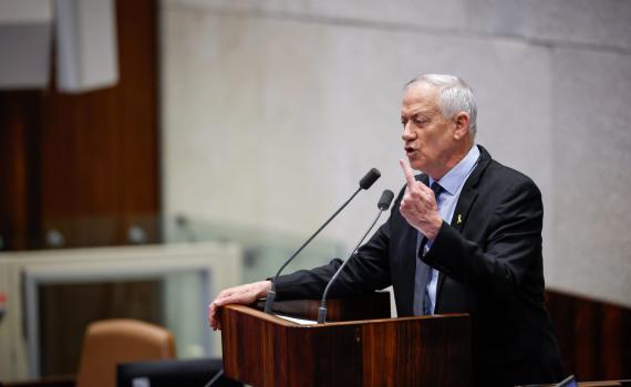 גנץ חוזר על הצעתו: "שכל אחד ישאל את עצמו מה היה עדיף"