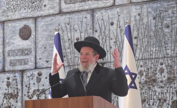 הרב הראשי: "המלחמה בחמאס – לא מלחמת דת"