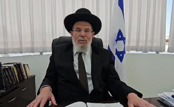 הרב הראשי לישראל קלמן בר: "אנחנו באמצע התהליך של הגאולה"