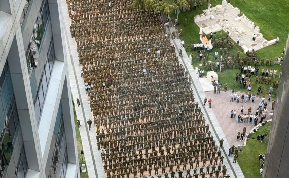 תמונת היום: מחנה הקריה בזמן הצפירה לזכר השואה