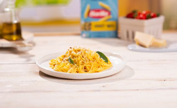 פסטה כשרה לפסח: מתכון לספגטי ברוטב שמנת ודלעת