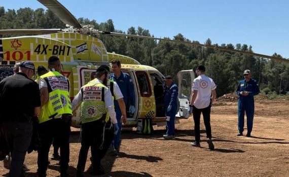 תאונת אופנוע התרחשה ליד בית שמש: פצוע קשה פונה במסוק לביה"ח
