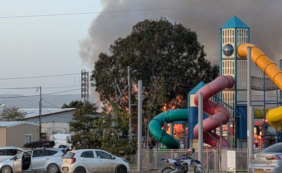 שריפה ביישוב איתמר: סכנה לבית הכנסת ולישיבת חיצים