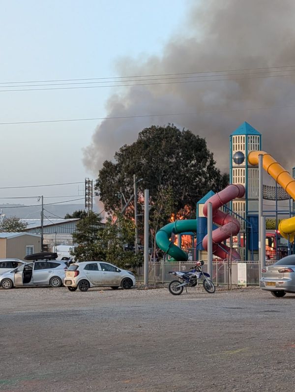 שריפה ביישוב איתמר: סכנה לבית הכנסת ולישיבת חיצים