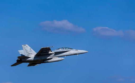 צבא ארה"ב הודיע: מטוס קרב נפל מנושאת מטוסים בים סוף