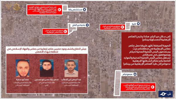 דובר צה"ל בערבית חשף מיקום של פעילי חמאס