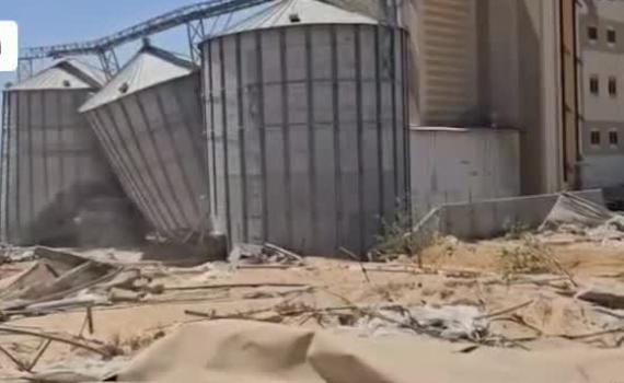 צה"ל הרס את טחנת הקמח – הסמל של חאן יונס
