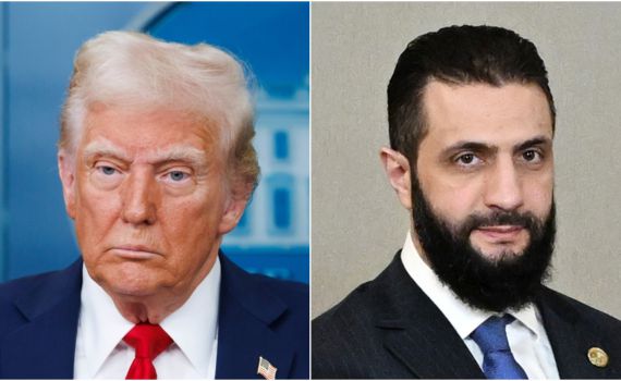 היסטוריה בסעודיה: טראמפ נפגש לראשונה עם נשיא סוריה