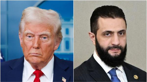 היסטוריה בסעודיה: טראמפ נפגש לראשונה עם נשיא סוריה