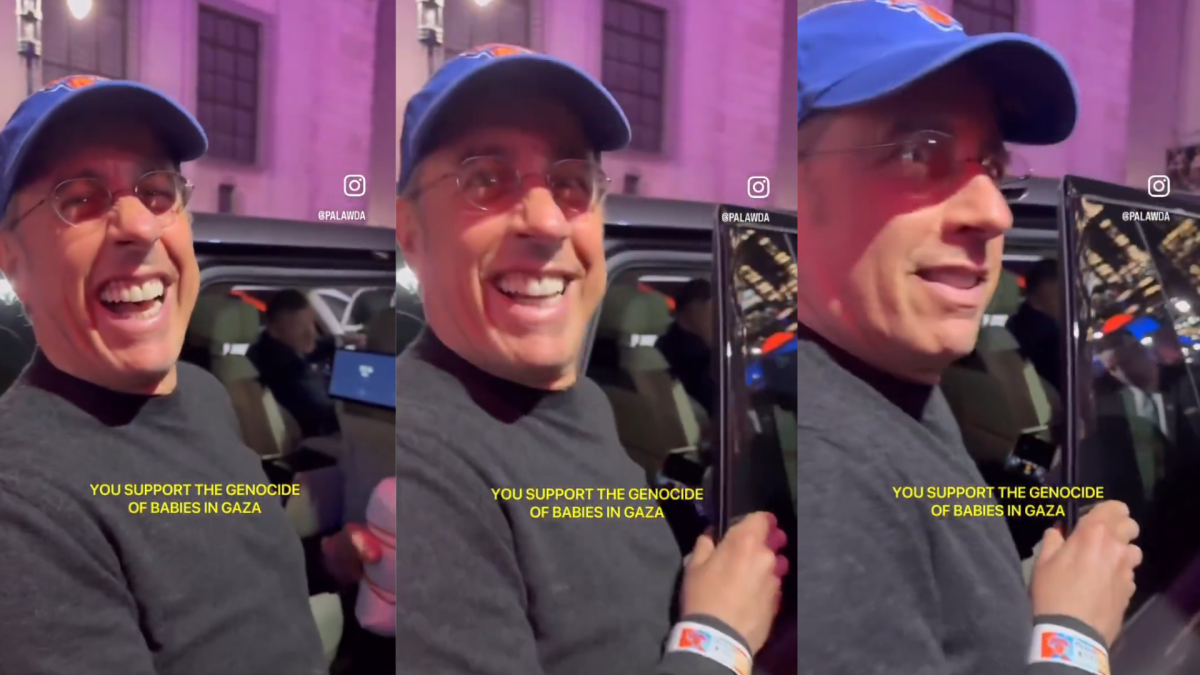 צוחק ומתעלם: ג'רי סיינפלד סופג קללות מפעילה פרו-פלסטינית