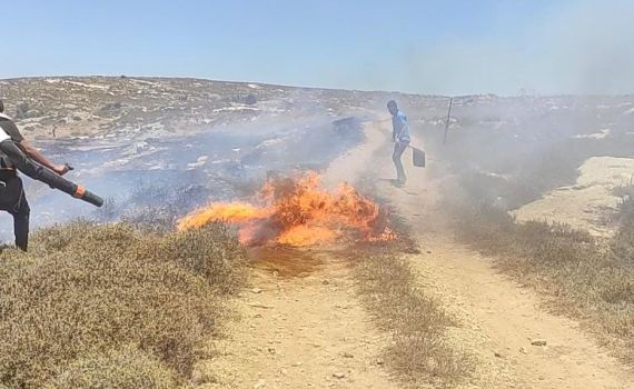 נערכים לטרור ההצתות: חולק ציוד כיבוי לתושבי הגבעות ביו"ש