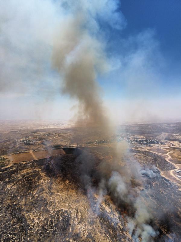 השריפה במיצד: עשרות תלמידים תקועים בדרכם הביתה