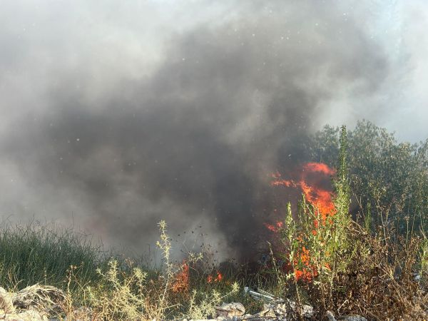 שריפת קוצים באום אל פאחם: בתים פונו, מחסן עלה באש