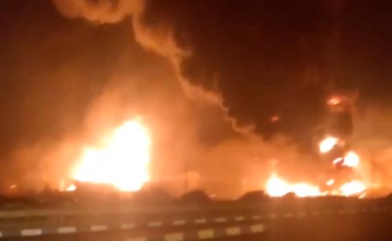 טהראן בלהבות: חיל האוויר תקף מאגר נפט עצום בלב איראן