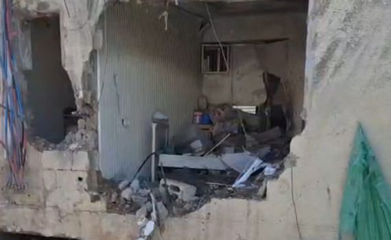 פגיעת הכטב"מ בבית שאן: נזק כבד ביותר למבנה, צפו בתיעוד