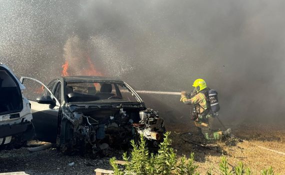 בעקבות יירוט הטילים: שריפות פרצו ברחבי הצפון