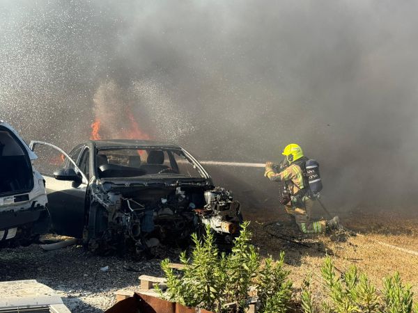 בעקבות יירוט הטילים: שריפות פרצו ברחבי הצפון