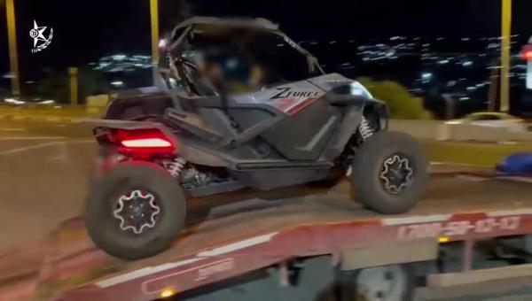 תיעוד ההחרמה: ילד בן 13 נתפס נוהג ברכב שטח יוקרתי