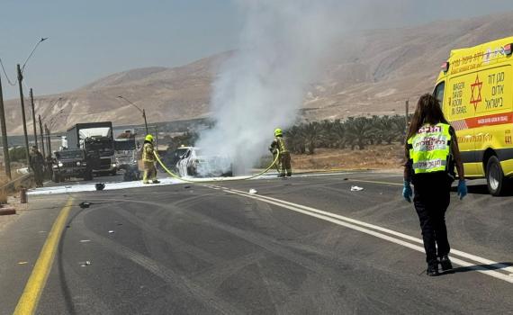 תאונה קטלנית בבקעה 2 רוכבי אופנוע נהרגו בצומת פצאל