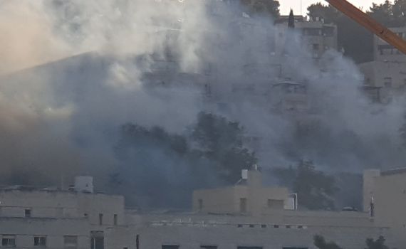 שריפה ליד מכון לב: מטוסי כיבוי באוויר