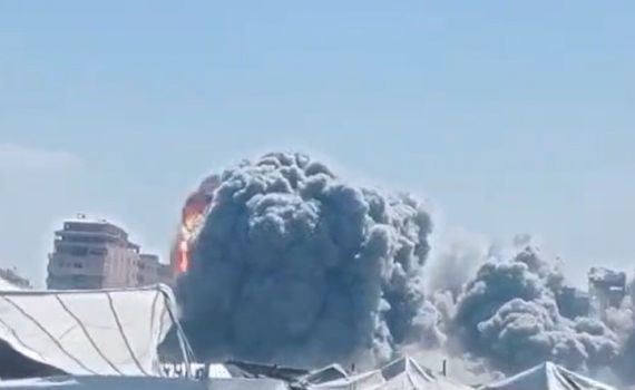 אחרי הוראת הפינוי: צה"ל תקף את מגדל הענק בעיר עזה | תיעוד