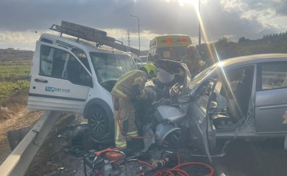 דיווח ראשוני: תאונת דרכים קשה בדרום הר חברון