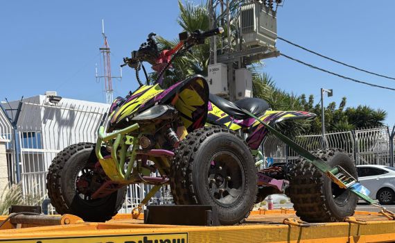 לאחר מרדף: בן 12 נעצר לאחר שנהג בפראות בטרקטורון