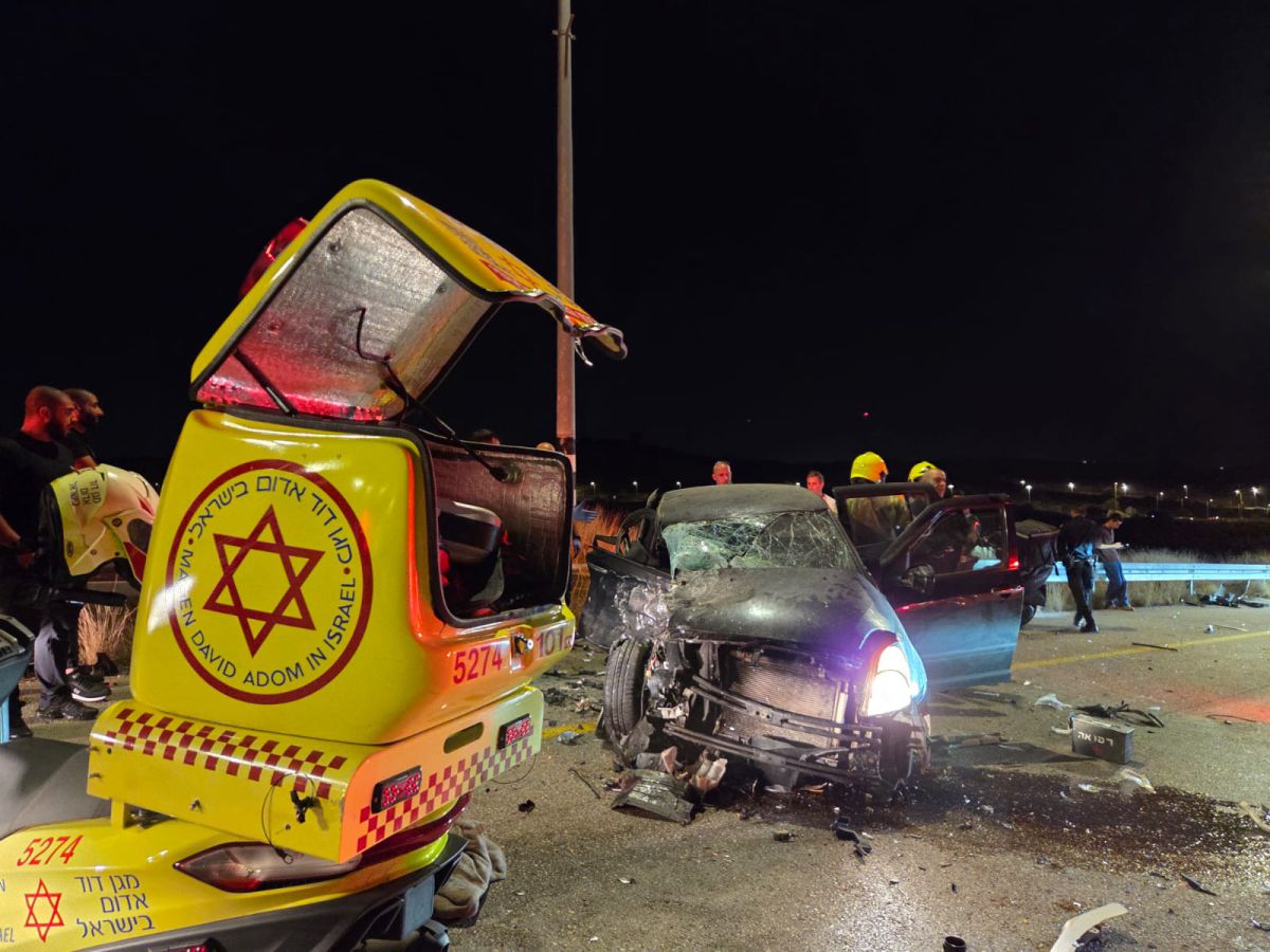 תאונת דרכים בשומרון: שלושה פצועים קשה פונו לבית החולים