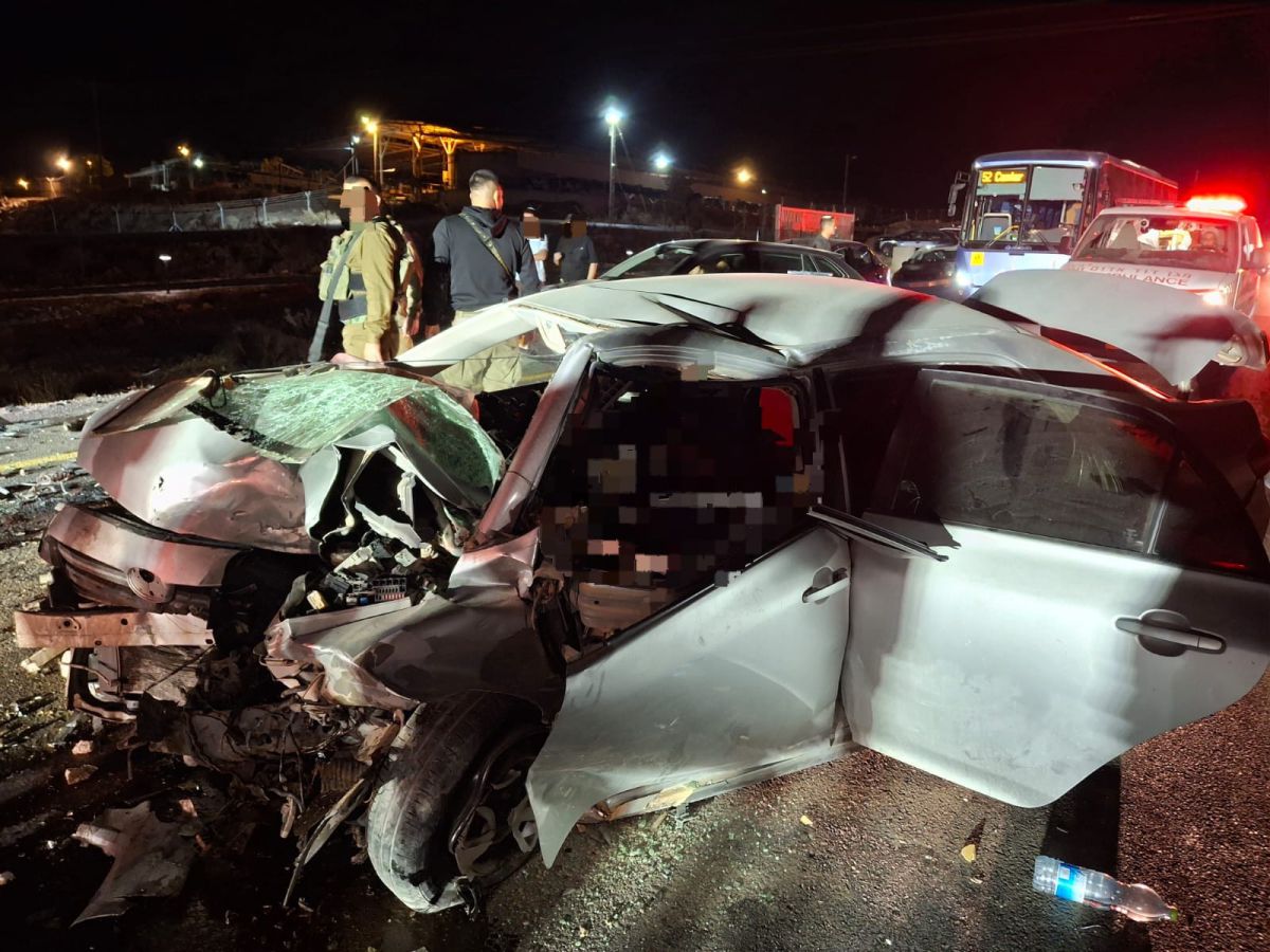 הרוג וחמישה פצועים בתאונת דרכים קטלנית בהר חברון