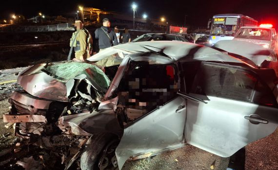 הרוג וחמישה פצועים בתאונת דרכים קטלנית בהר חברון