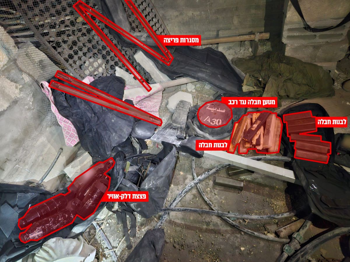 בתוך הקו הצהוב: אותר מחסן אמל"ח של חמאס. צפו