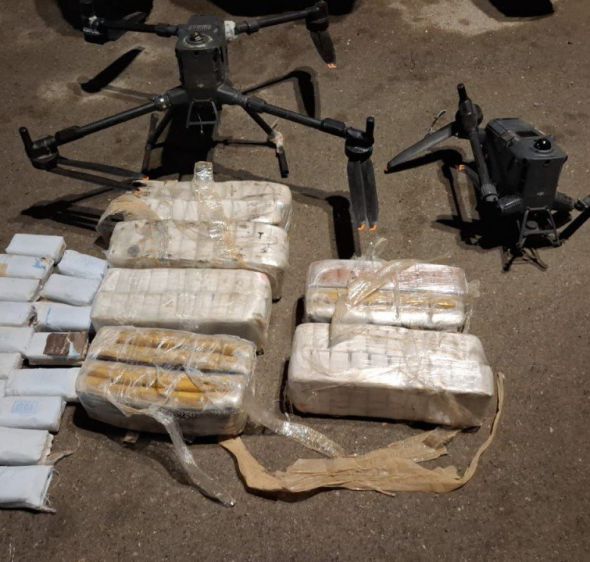 כוחותינו סיכלו הברחת סמים באמצעות רחפן בגבול מצרים