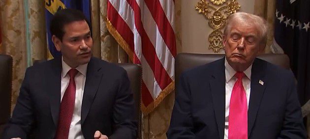 אופס: טראמפ תועד ישן במהלך ישיבת הקבינט | צפו