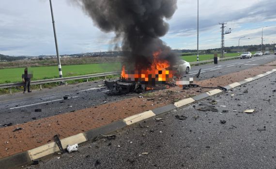 נהלל: אישה נהרגה בפיצוץ רכב בכביש 73