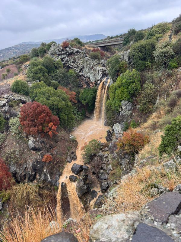 תיעוד מרהיב: מפל סער שברמת הגולן זורם לראשונה השנה