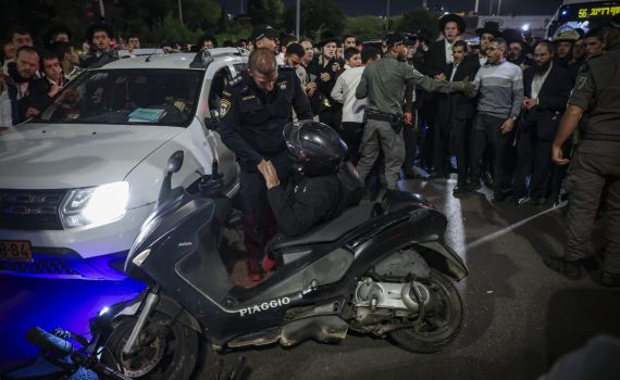 המשטרה עצרה 8 מתפרעים חרדים שחסמו את הכניסה לאשקלון